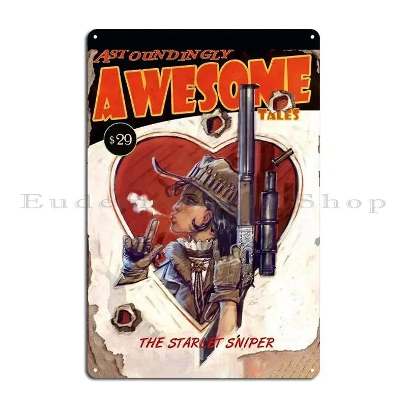 Astoundingly Awesome Tales 11 The Starlet Sniper Metal Sign Plaques Mural Cinema Wall Cave Designs Kitchen Tin Sign Poster