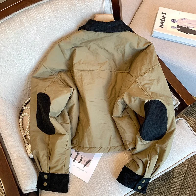 Retro giapponese Sle Color Blo Abbigliamento da lavoro Jaet Capispalla in cotone Casual Versatile da donna Faion Primavera Autunno Design