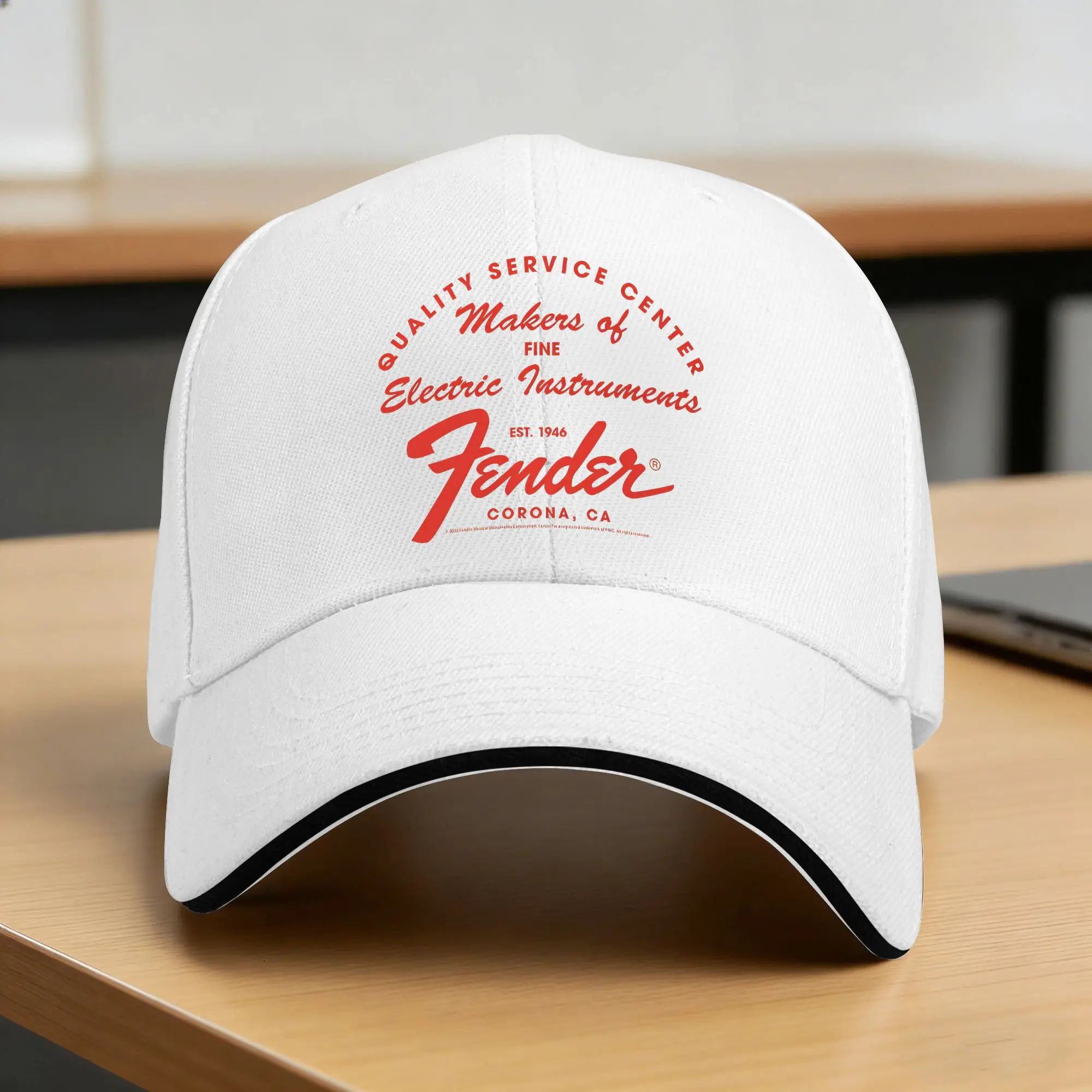Fender Jazz Music Vintage Guitar Casual Baseball Cap Hiking Fishing Trucker Hat Summer Breathable Unisex-Teens y2k Snapback Cap