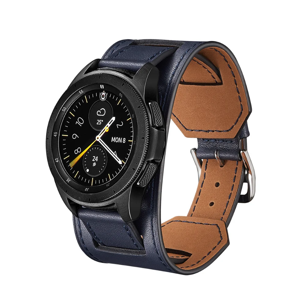 22mm 20mm Premium Leather Strap For Samsung Watch 4/5 Pro 40mm 44mm Wristband Belt Huawei Watch 4/3/GT3 Pro Amazfit GTR/GTS Band