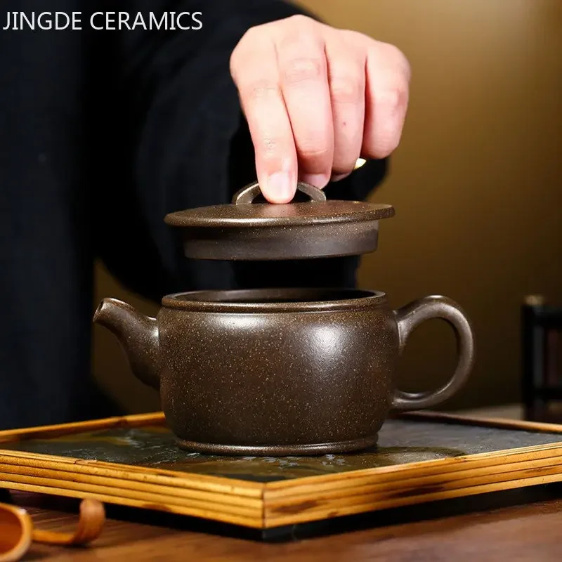 Imagem -03 - Antique Yixing Purple Clay Tea Pot Raw Ore Seção Lama Beleza Bule Chá Chinês Suprimentos Zisha Teaware 250ml