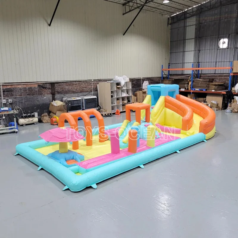 Hot Picks Colorful Soft Play Equipment Inflatable Bounce Slide Obstacle Ball Pit for Kids Party Rental