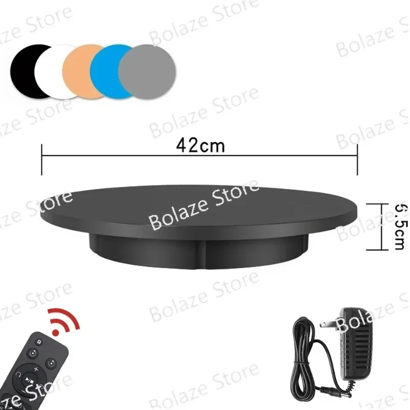 

42CM Electric Turntable 3D Scanning Photography Display Stand Rotating Table Remote Control Speed Direction Load-Bearing 150KG