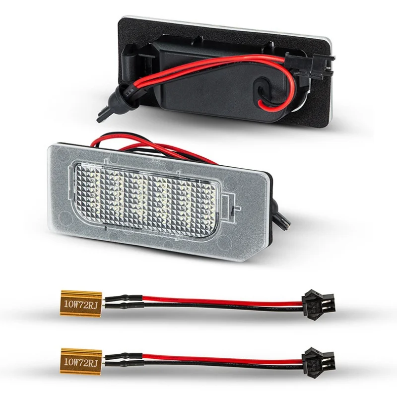 2Pcs 6000K White Car LED License Plate Light For Mitsubishi Outlander Sport ASX RVR 2011 2012 2013-2020 Car-Styling Number Lamps