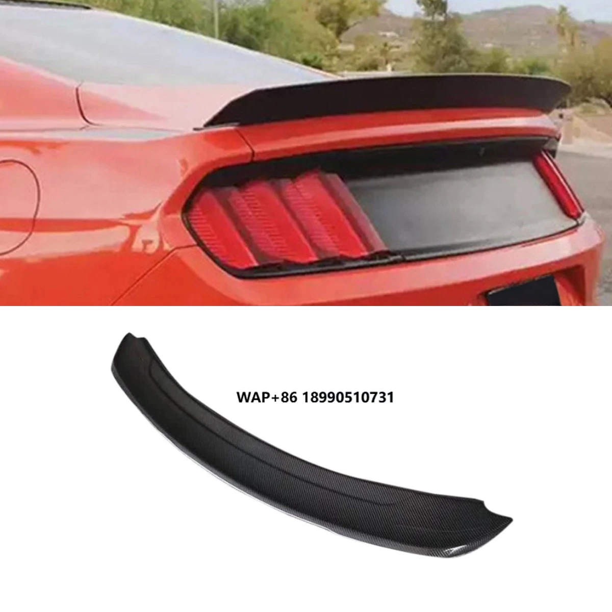 

Car Rear Spoiler Wing Roof Spoiler Roof Wing Rear Trunk Spoiler Wing For Ford Mustang RTR 2015-2022 Body Kit Car Accessories