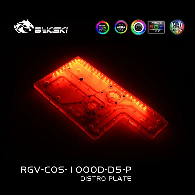 

BYKSKI RGV-COS-1000D-D5-P Distro Plate Use For CORSAIR 1000D Computer Case Water Reservoir Support Doubel Pump Loop Cooler