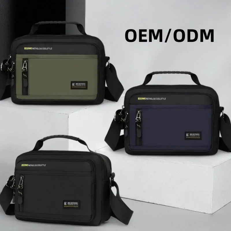Mens Travel Crossbody Bag Big Storage Business Multi Pocket Shoulder Bag for Work Commuting Outdoor Activities Adjustable Strap