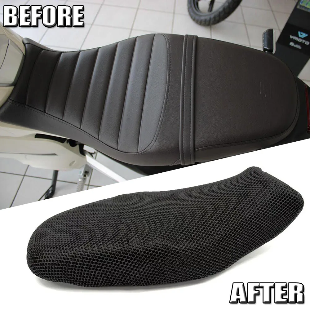 Motorcycle 3D Breathable Mesh Seat Cover Anti-Slip Sun Protection Thermal For VMOTO TC Wanderer Pro Electric Motorcycle