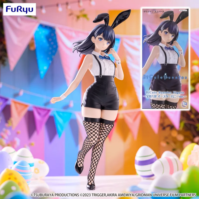 Figura Coleccionable Original FuRyu BiCute Bunnies Gridman Universe Takarada Rikka, Conejita de Pascua, Decoración de Escritorio, Regalo de Cumpleaños