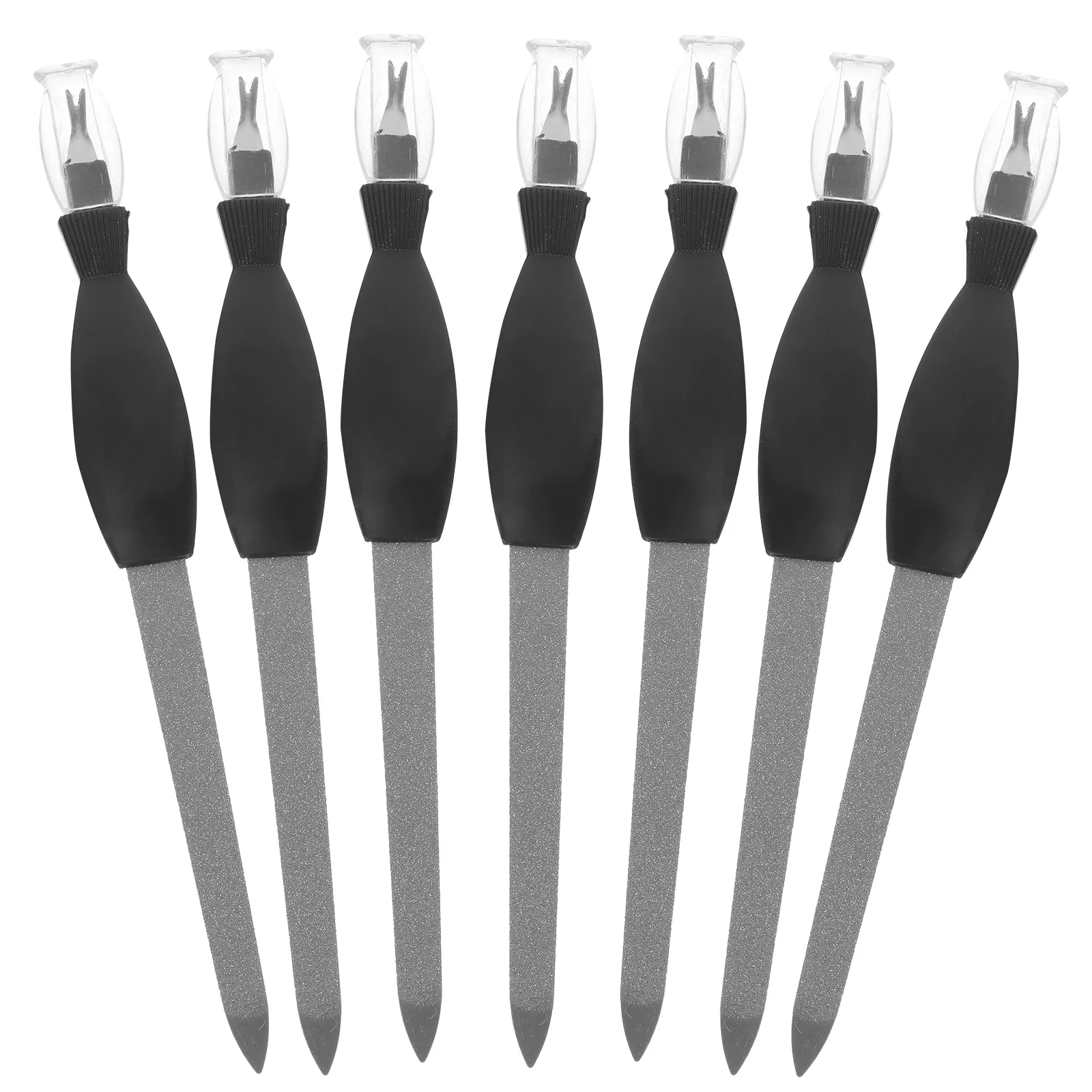 12 個の爪やすり角質フォークステンレス鋼デュアルユースマニキュアツールプロのネイルアートケアのためのキューティクルリムーバー