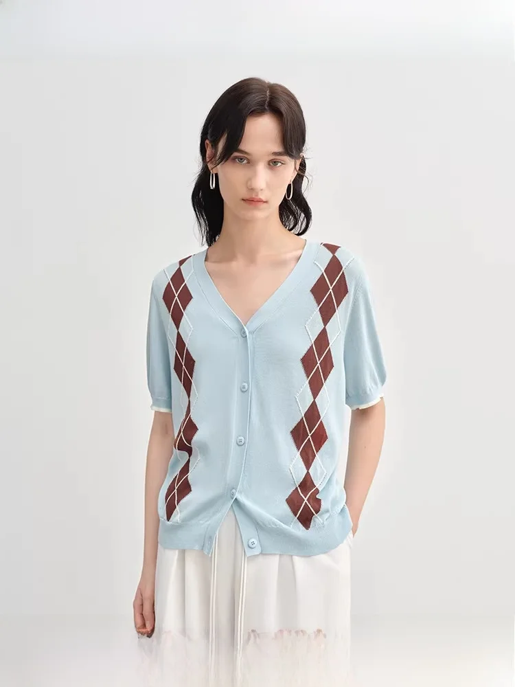 

Новый летний кардиган крупной вязки для женщин, свободный крой, цвет «бриллиант», от Duu