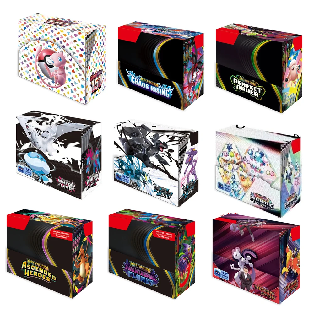 English 360  MEGA EVOLUTION PRISMATI 151 PERFECT ORDER  ASCENDED HEROES Booster Display Box Booster Cards Playing Cards