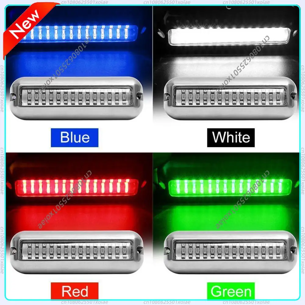 

2-4PCS LED Underwater Light Stainless Steel Marine Navigation Light IP68 Waterproof Marine Boat Lamp 80W Yacht Boat Accessories