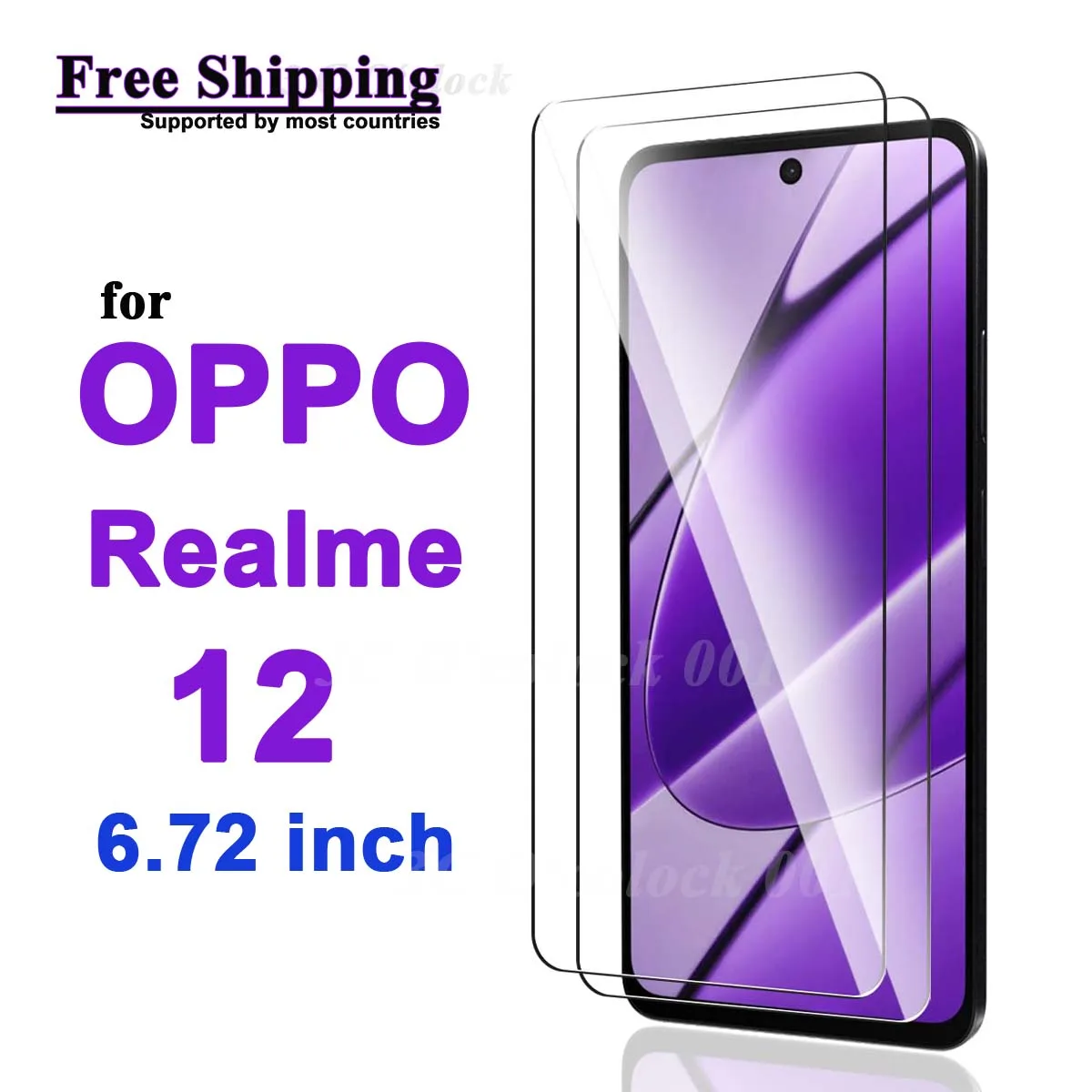 

Tempered Glass for OPPO Realme 12 Screen Protector 9H Protective HD Clear Scratch Resistant