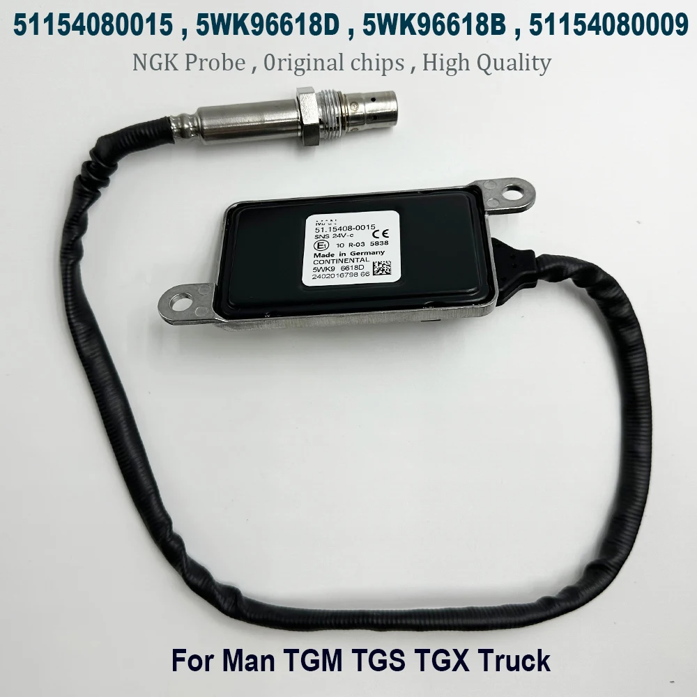 

NEW 51154080015 5WK96618D 5WK96618B 51154080009 24V High Quality Chip For NGK Probe NOX Oxygen Sensor For M-an TGM TGS TGX Truck