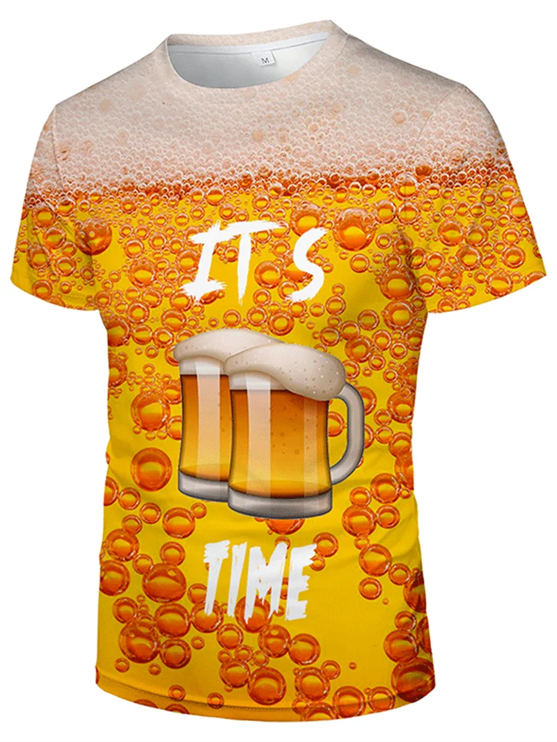 Vintage New 3D Print German Oktoberfest Beer Festival T-Shirt Costume Germany Beer Festival Graphic Tee Shirts Mens Clothing Top