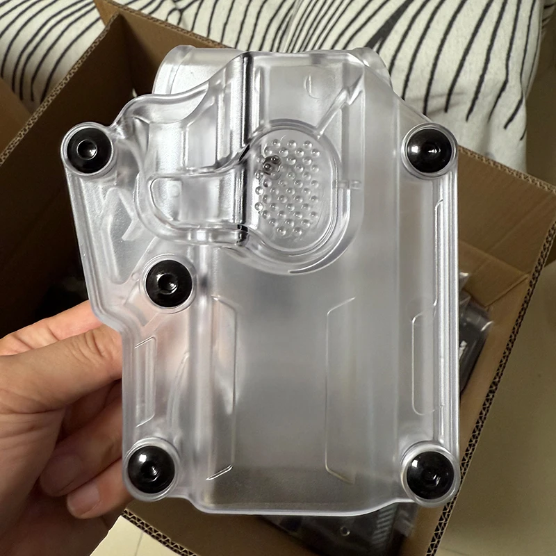 

Универсальная прозрачная кобура с автоблокировкой, прозрачные кобуры для пистолета с быстросъемным механизмом для Glock 1911 S&W P320 92, больше