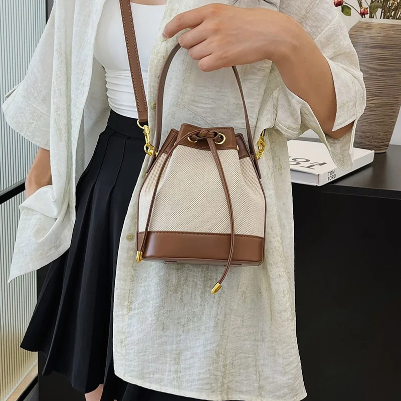 

Fashion Bucket Bag, Foreign Trade New Item, Niche Single Shoulder Slanted Bag Women's Handbag Versatile