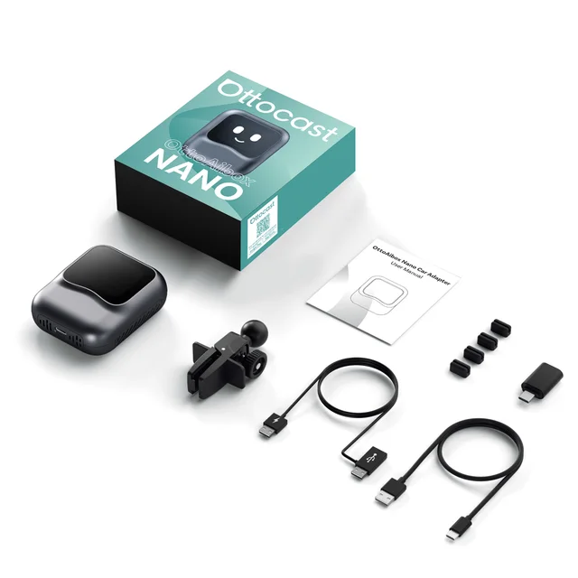 OTTOCAST Nano Carplay AI BOX Voice Control Wirelss Android Auto