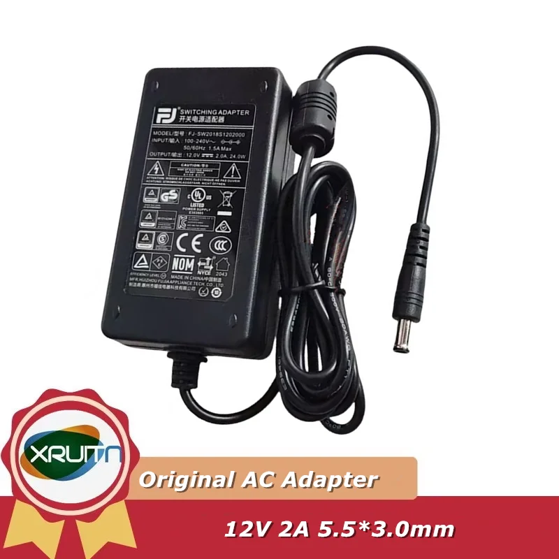 

Оригинальное зарядное устройство FJ-SW2018S1202000, 12 В, 2 А, 24 Вт, 5,5*3,0 мм, с контактом