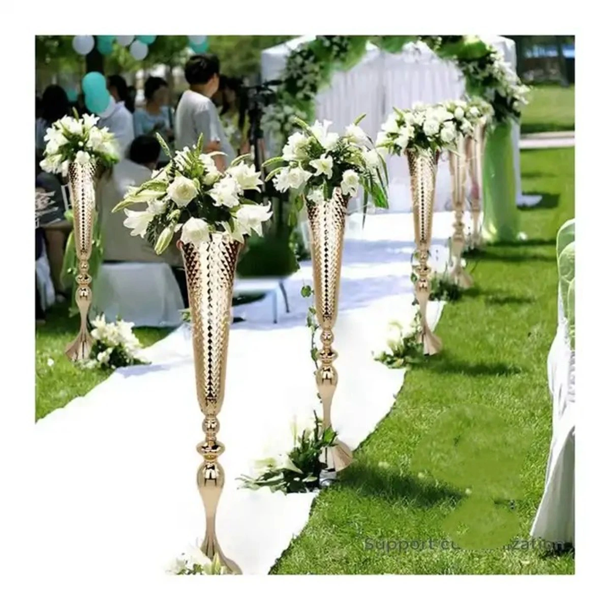 

3pcs to 10pcs)Wedding Props Road Lead Flower Vase Decor Tall Candle Stand Wedding Centerpieces Metal Flower Stand304