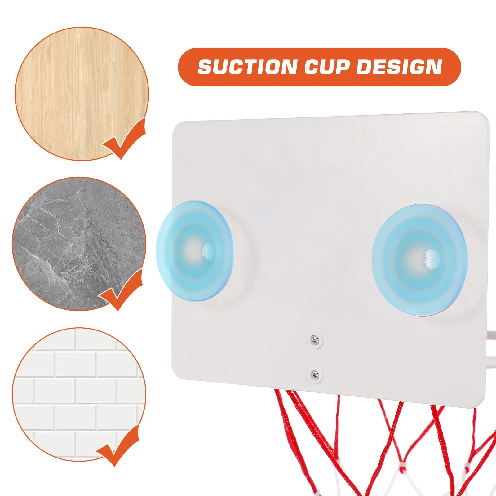 1pc Wall-mounted Basketball Set Basketball Toy Set Material Easy Assemble Indoor Kids Fun Mini Accessories Toy