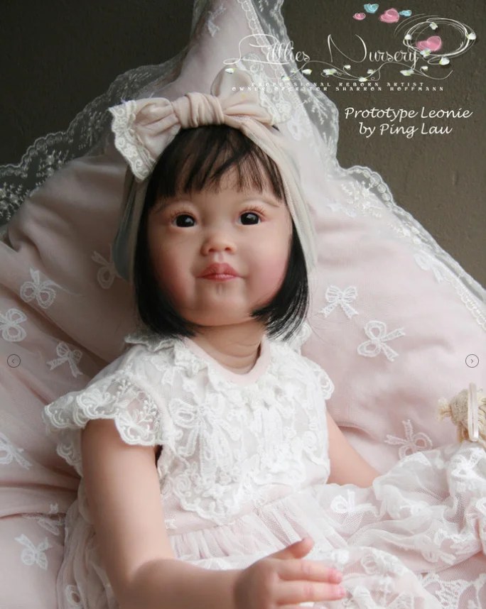 SINO-BB 29 Zoll wiedergeborene Puppe Leonie mit kurzen Haaren, bezauberndes Mädchen als Geschenk