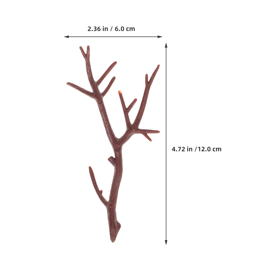 20 قطعة عيد الميلاد قرن الوعل اكسسوارات فو الغزلان قرون صغيرة البلاستيك ثلج فروع اليد DIY بها بنفسك الحرفية زينة حفلة عيد الميلاد #4