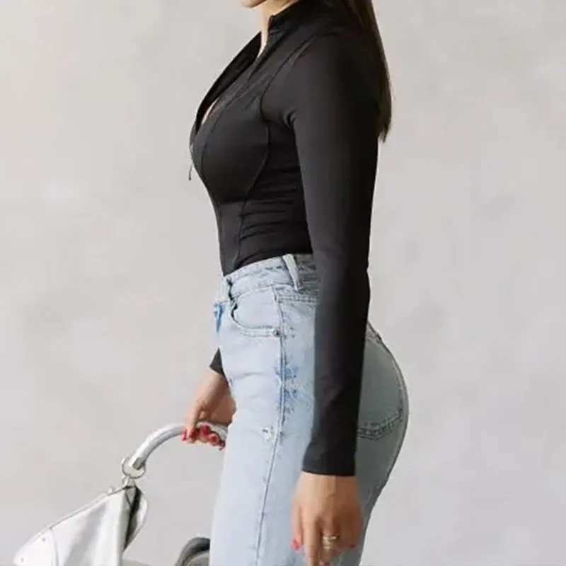 Skyrocket Your Allure! Solid - Color Tight - Fitting Jumpsuit, Outlines Charming Curves, Presents Utmost Sex Appeal