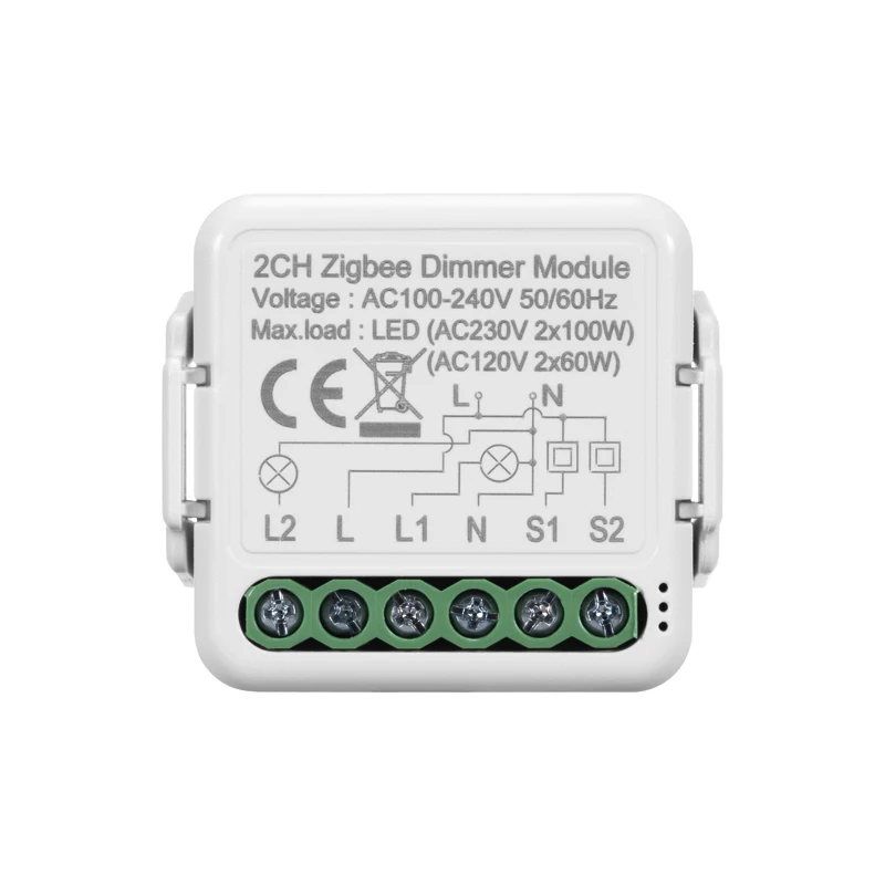 DIY Zigbee Smart Dimmer Switch Module Tuya/Smartlife APP Afstandsbediening Tweeweg compatibel met Alexa Google Home Spraakbesturing