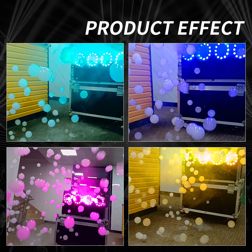 1500 واط آلة فقاعة الدخان ثقوب مزدوجة DMX 512 التحكم عن بعد فقاعات مرحلة الزفاف تأثير لعرض حفلات DJ ديسكو القضبان