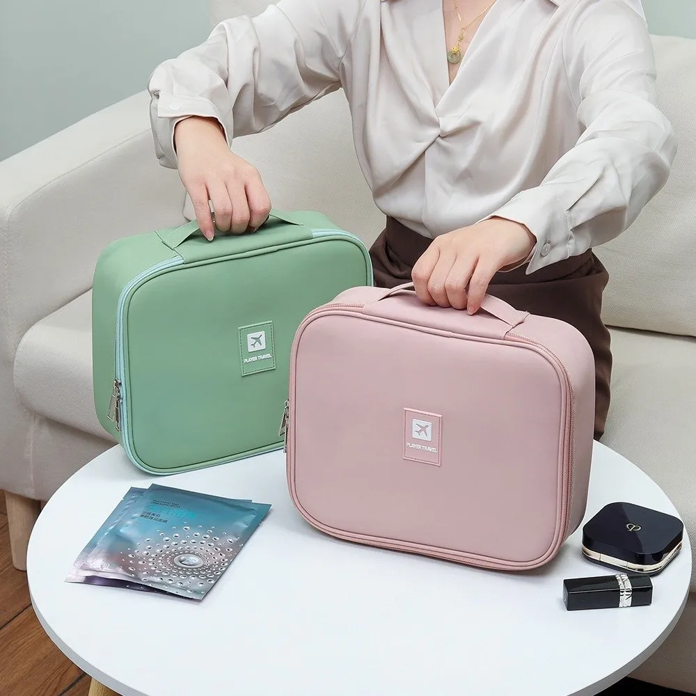 

Waterproof Women Cosmetic Bag Handheld Large Capacity Travel Toiletry Bag Skincare Storage Dust-proof Makeup Storage Bag Girls