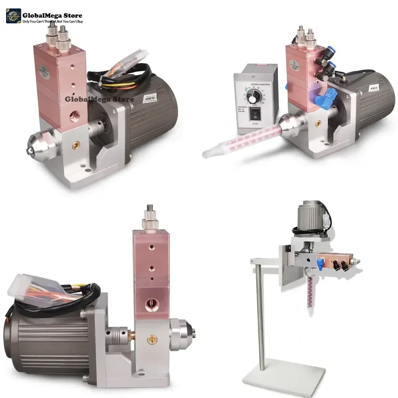 GlobalMega Store MY118 Electric Stirring High Flow Dual Liquid Dispensing Valve Glue Dynamic Mixing Dual Cylinder Fine