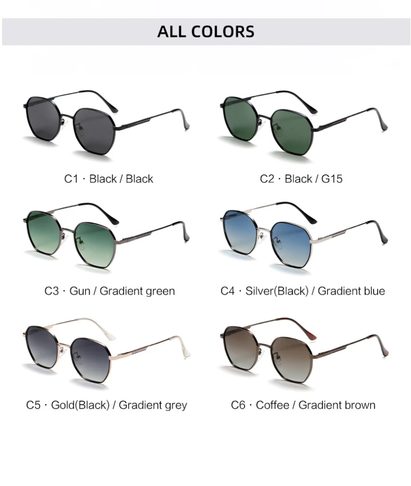 BEMORE Polygon Prescription Sunglasses For Men Stainless Steel Polarized UV400 Sports Optical Grade Eyeglasses