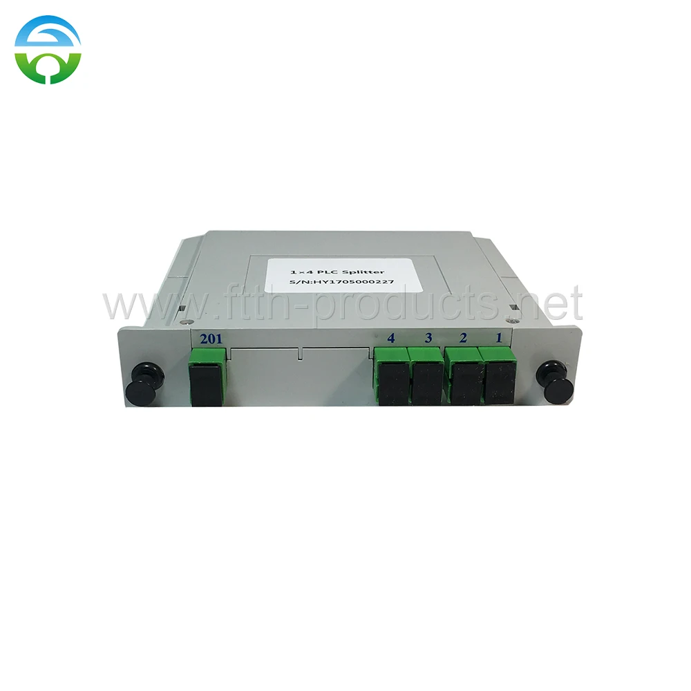 Fiber optical splitter, 1x4, SC/APC, PLC, 10 PCs