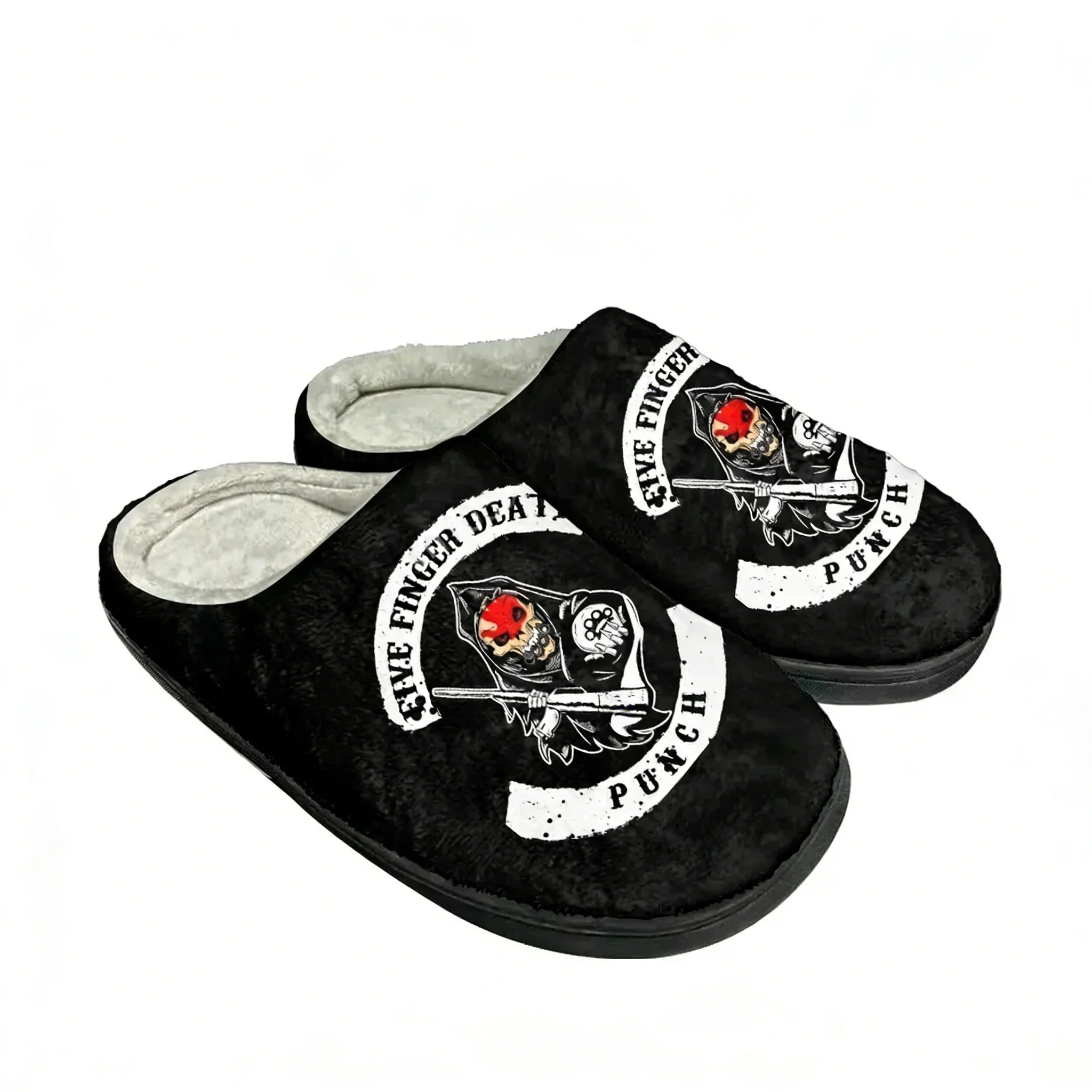 Hot Five Finger Death Punch Cotton Custom Slippers Mens Womens Sandals Plush Casual Keep Warm Shoes Thermal Comfortable Slipper