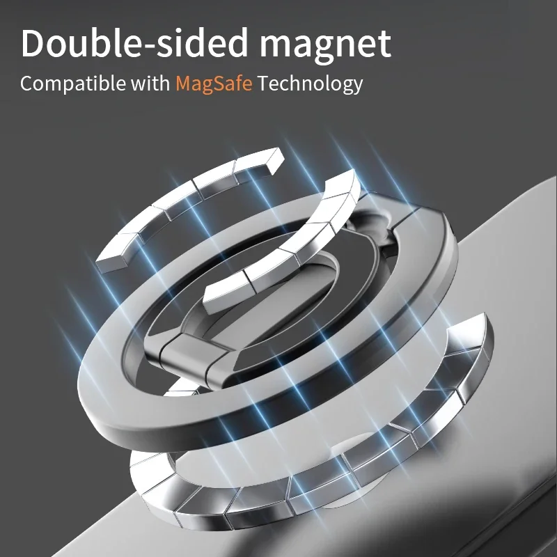 

For MagSafe Double Sided Magnetic Phone Ring Holder Portable Folding Cellphones Stand Phone Accessories Support Bracket Grip Tok