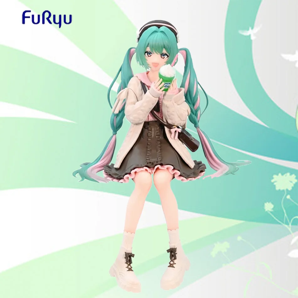 

15cm Hatsune Miku Anime Figure Autumn Date Hatsune Miku Action Figure Kawaii Girl Noodle Stopper Figurine Compute