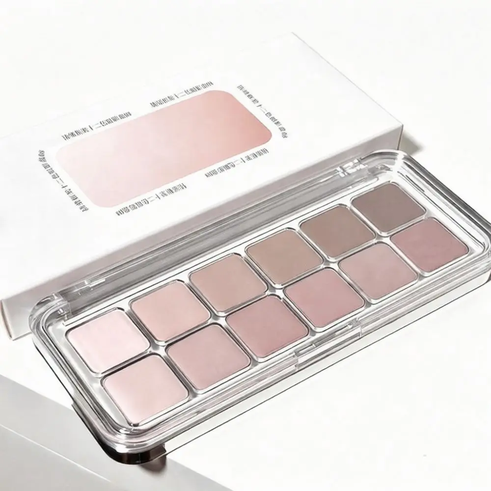 Twelve Color Eyeshadow Palette Matte Texture Low Saturation Soft Aesthetic Professional Makeup For Beginners Travel Portable