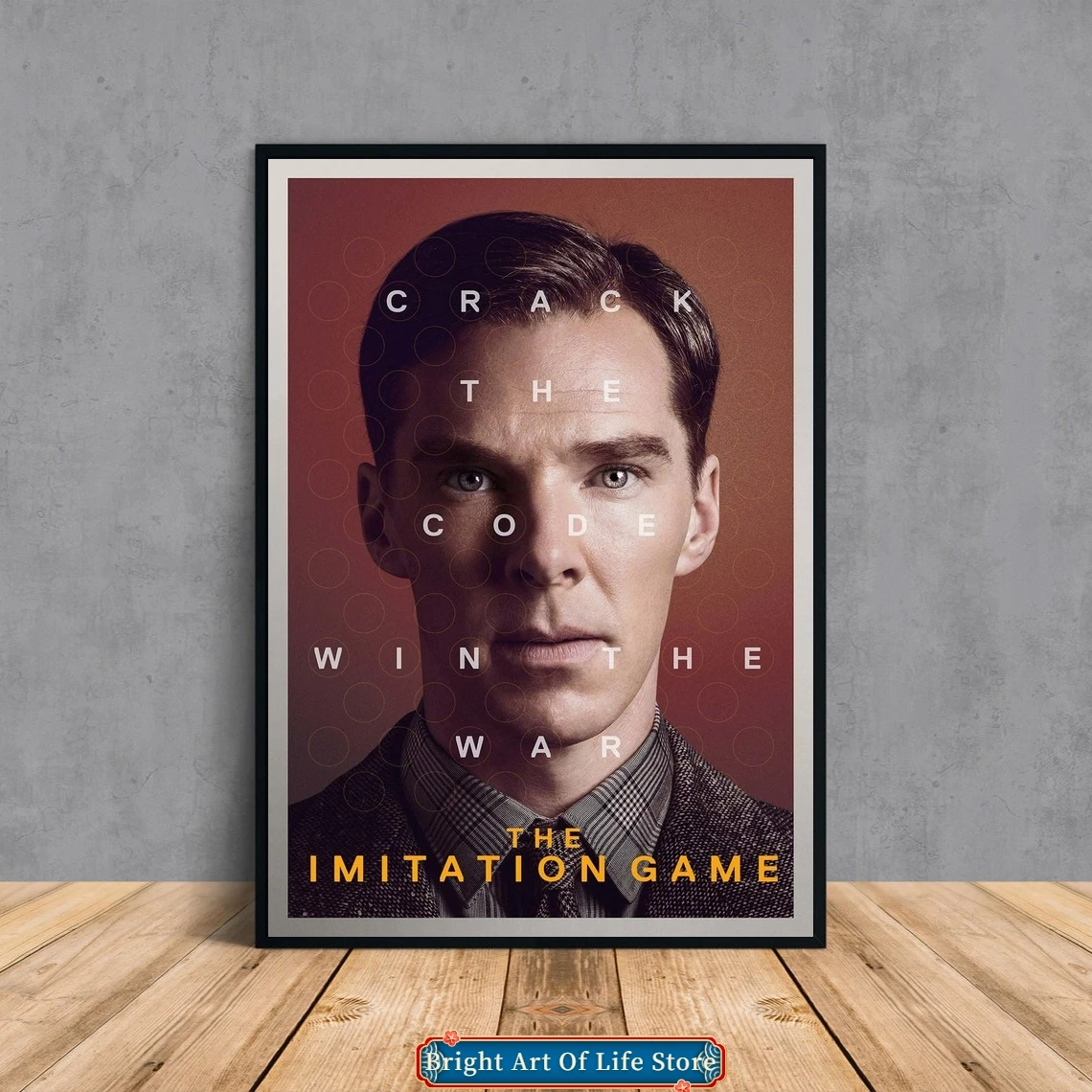 

The Imitation Game (2014) Classic Movie Poster Cover Photo Canvas Print Apartment Home Decor Wall Painting (Unframed)