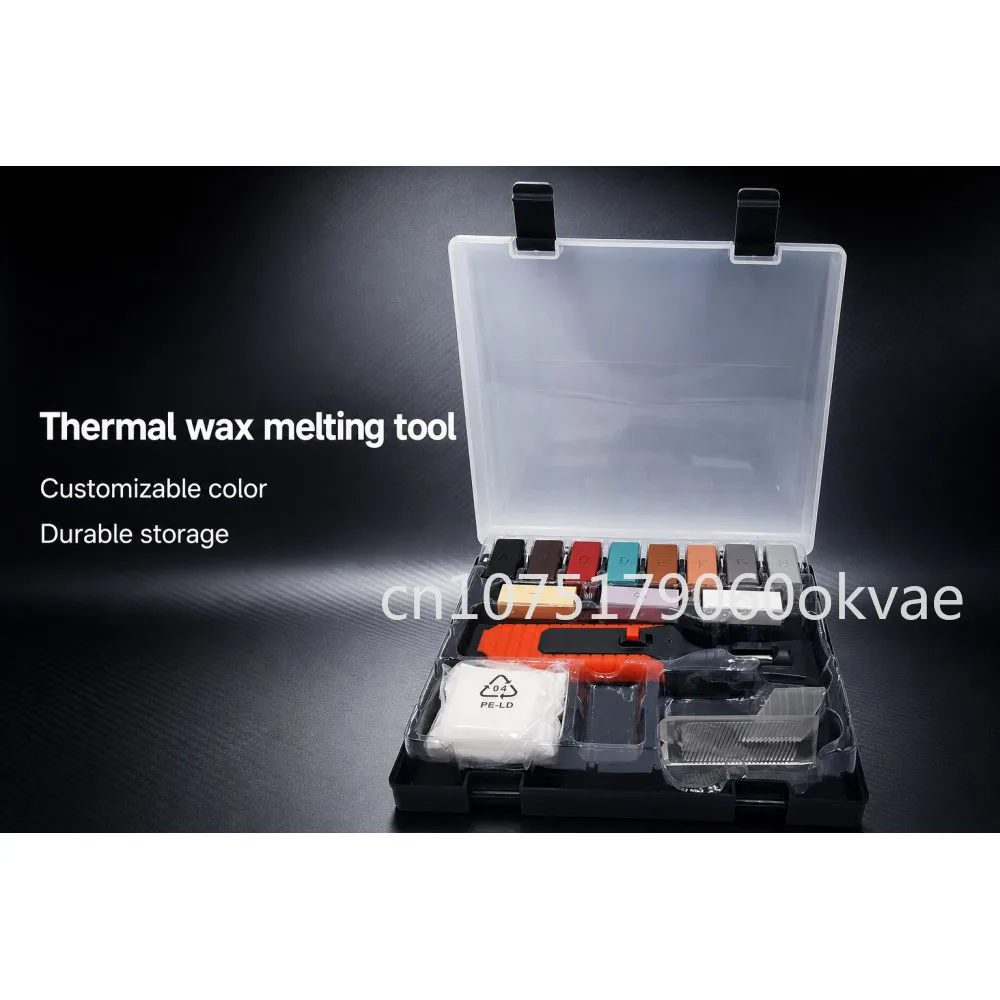 Floor Scratch Repair Kit Professional Laminate Flooring Fix Tool Set with Heating Wax Melting Pen 11 Colors