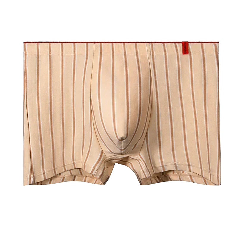 الملابس الداخلية القطنية للرجال الملاكمين المخططين الاتجاه السراويل الرياضية الرجالية الشباب بالإضافة إلى حجم الملاكمين المريحين