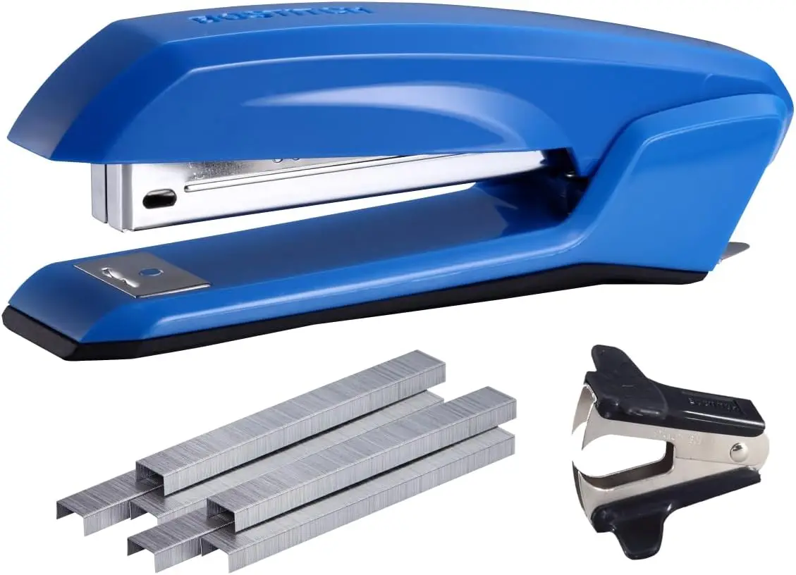 

3-in-1 Stapler Value Pack, 20-Sheet Capacity, 5000 Staples, Built-in Remover, Staple Storage, Assorted Colors