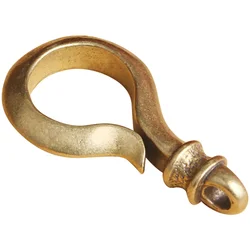 1pc Brass Keychain Hook Pendant Wallet Belt Clip  Vintage Style Metal Keychain Hook Keyring Jewelry Pendant 5.5x3 Cm