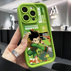 Hunter Gon Killua Hisoka Phone Case for iPhone 16 15 14 Plus 13 12 11 iPhone16 Pro Max X Xs XR 8 7 Soft TPU Ladder Capa Cover