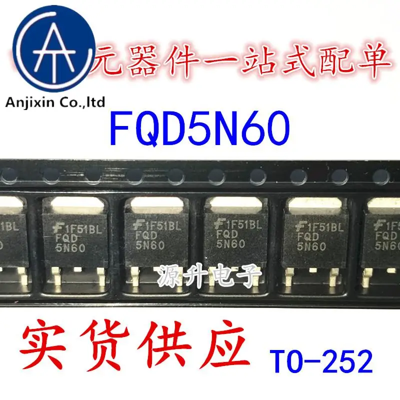 20PCS 100% ต้นฉบับใหม่ FQD5N60 5N60 Field Effect MOS หลอด Patch TO-252