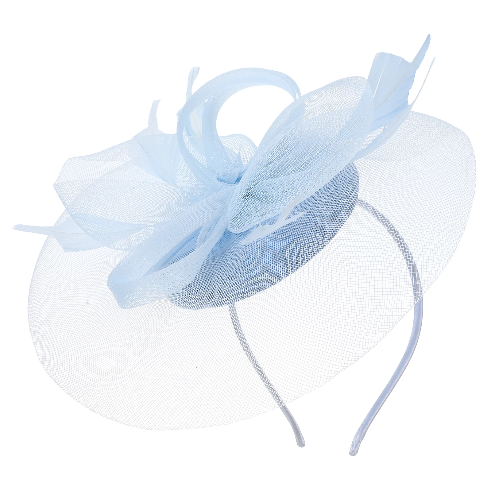 

Mesh Hair Accessories Bridal Headpiece Women Tea Party Hat Cream Color Wedding Banquet Fascinator Headdress Lightweight Durable