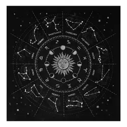 1pc Constellations Tarot Card Tablecloth Velvet Divination Altar Cloth Board Game Fortune Astrology Oracle Card Pad Tarot Decks
