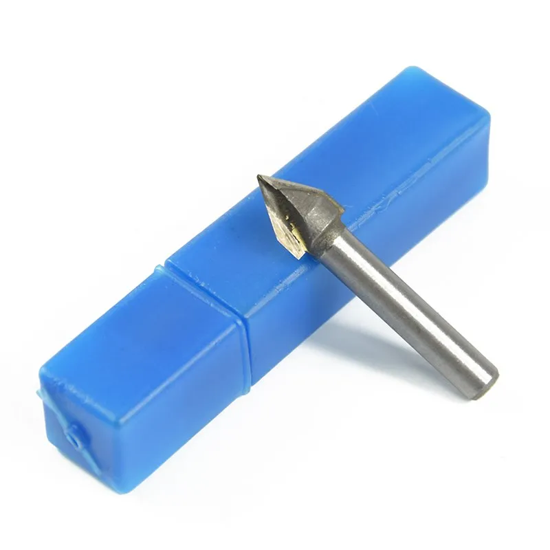 XCAN 1pc 6x10mm 60Degree V Shape Chamfer End Mills Router Bit for Woodworking 3D Milling Cutter V Groove Router Bit