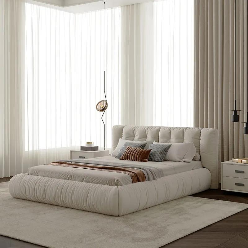 

Cloud Italian minimalist fabric modern minimalist master bedroom soft bed